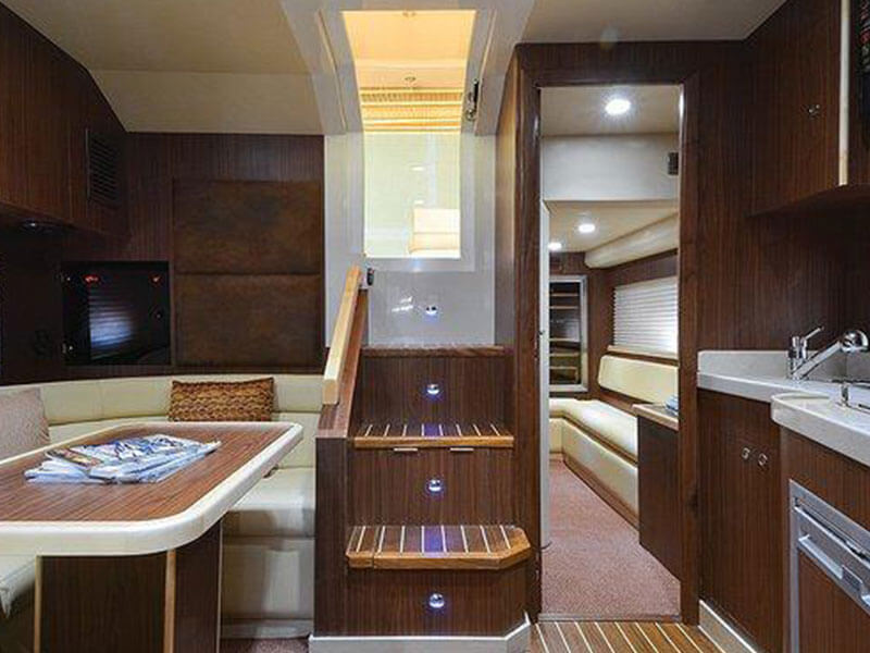 Oryx 36 sports yacht interior cabin Abu Dhabi